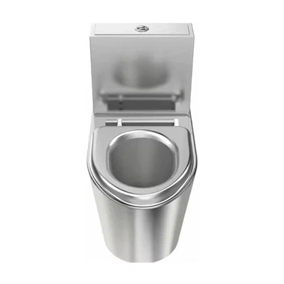 Toilettes au sol en acier inoxydable