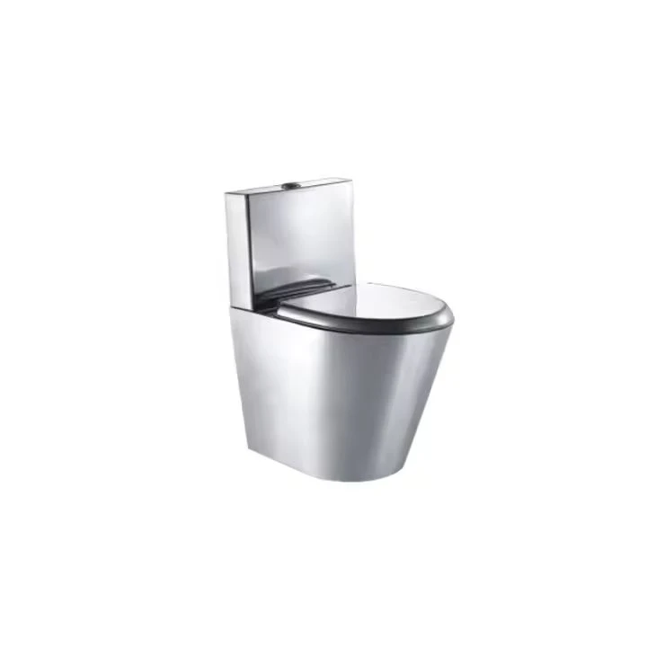 Toilettes montées au sol en acier inoxydable